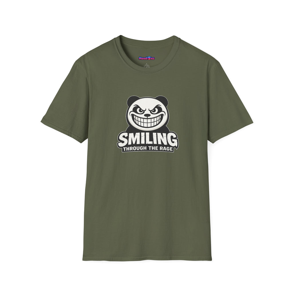 "Smiling Through The Rage" Fierce Grinning Panda T-Shirt