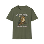 "My Spirit Animal: Owl (Too Tired To Care)" T-Shirt