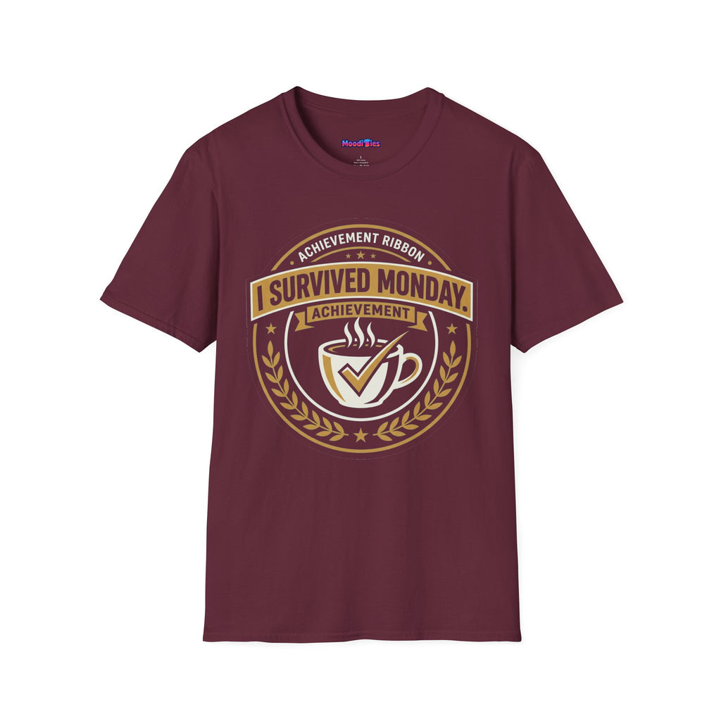 "I Survived Monday" Achievement Ribbon T-Shirt