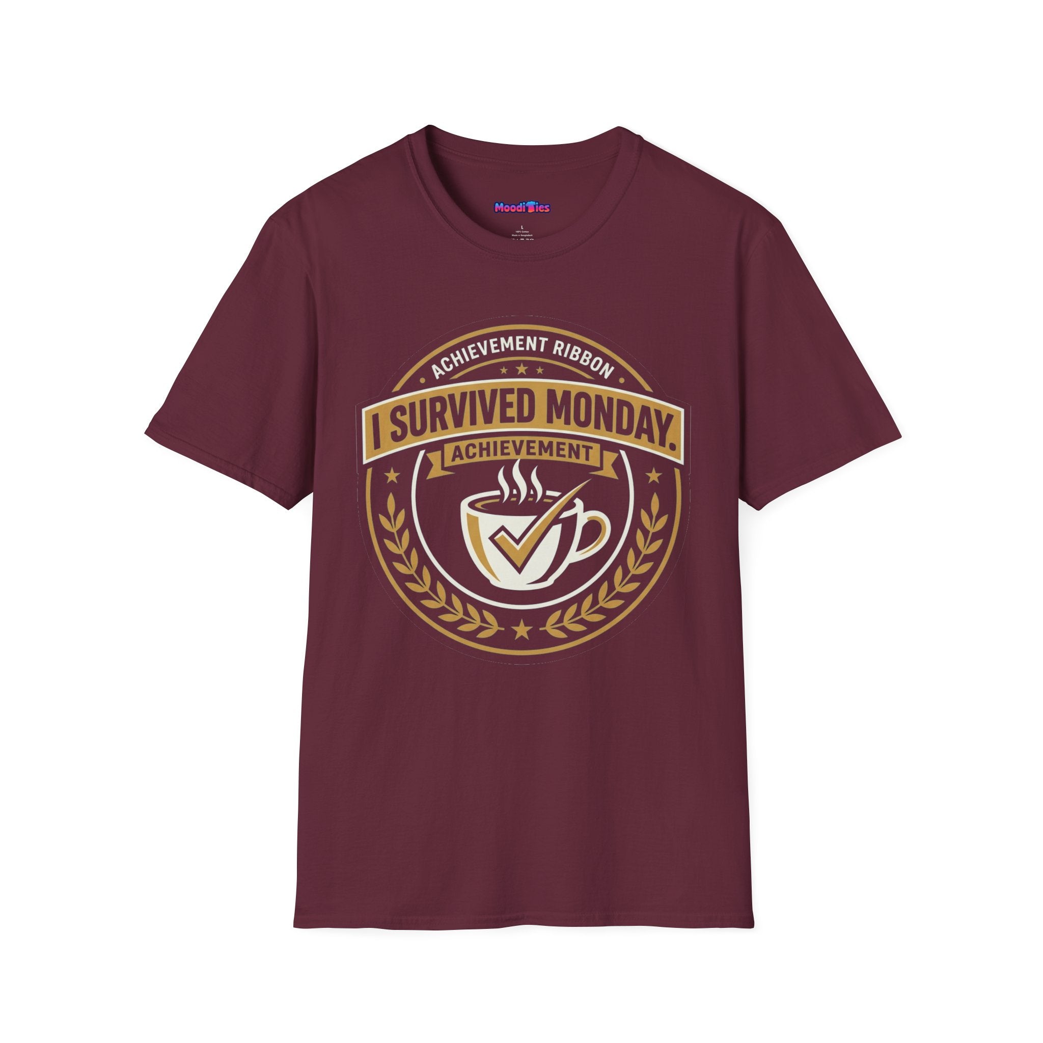 "I Survived Monday" Achievement Ribbon T-Shirt