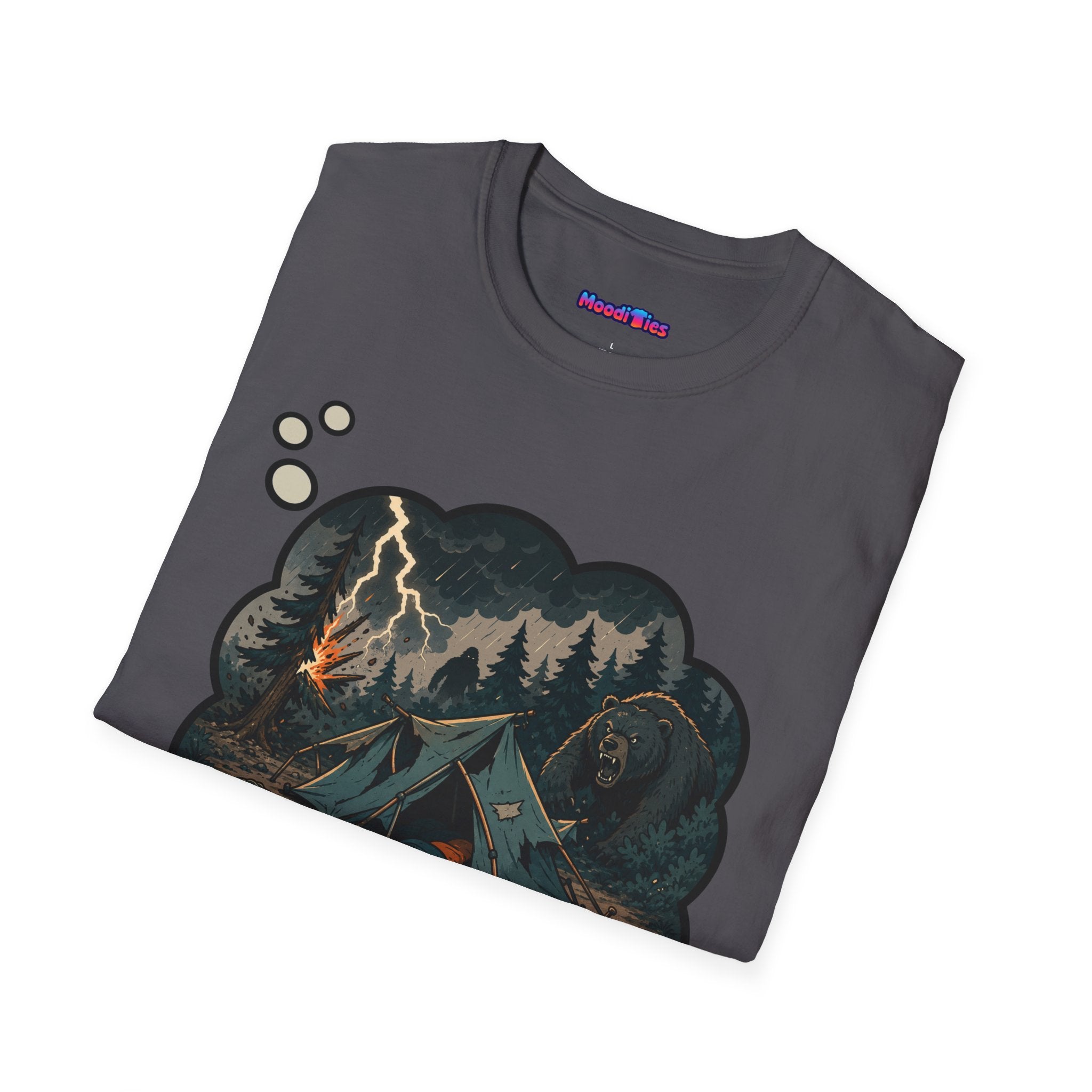 Camping Anxiety Thought Bubble T-Shirt