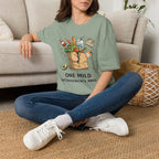 "One Mild Inconvenience Away" Exploding Grocery Bag T-Shirt