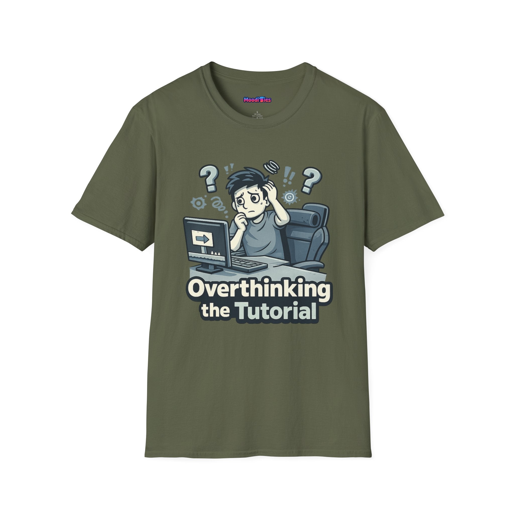 "Overthinking the Tutorial" Gamer Graphic T‑Shirt