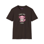 "I Don't Yell, I Plot" Cute Pink Axolotl T-Shirt