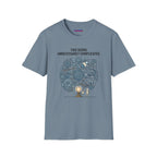 "This Seems Unnecessarily Complicated" Crazy Lightswitch Machine T-Shirt — Humorous Mechanical Maze Tee