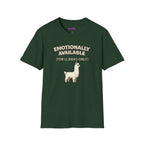 “Emotionally Available (For Llamas Only)” Cute Llama T-Shirt