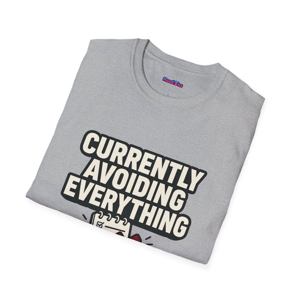 "Currently Avoiding Everything" Rejected Checklist T-Shirt