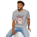 "Don't Worry, I Bite." Fanged Kawaii Kitty T-Shirt