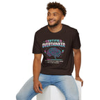"Certified Overthinker" Retro Brain Graphic T-Shirt