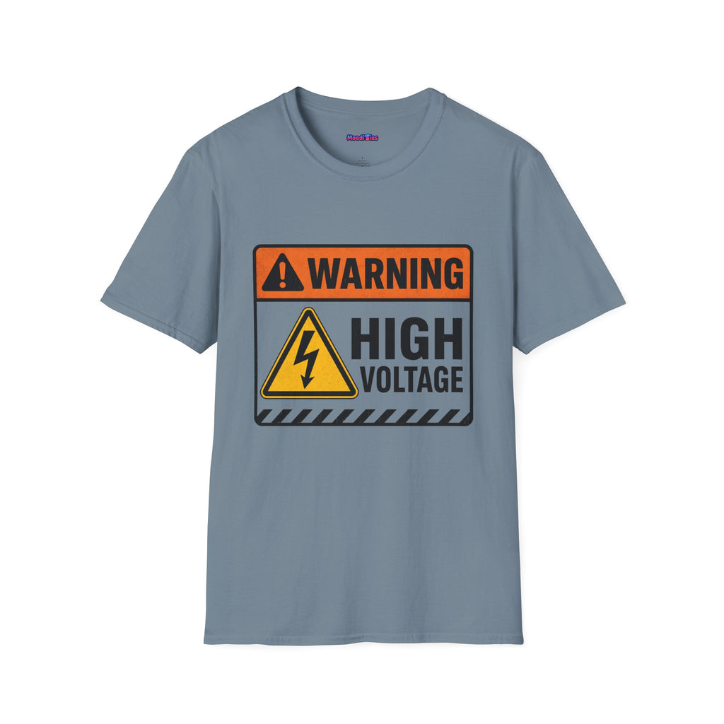 "Warning: High Voltage" Warning Sign T-Shirt