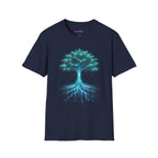 Digital Tree of Life (Blue) Graphic T-Shirt
