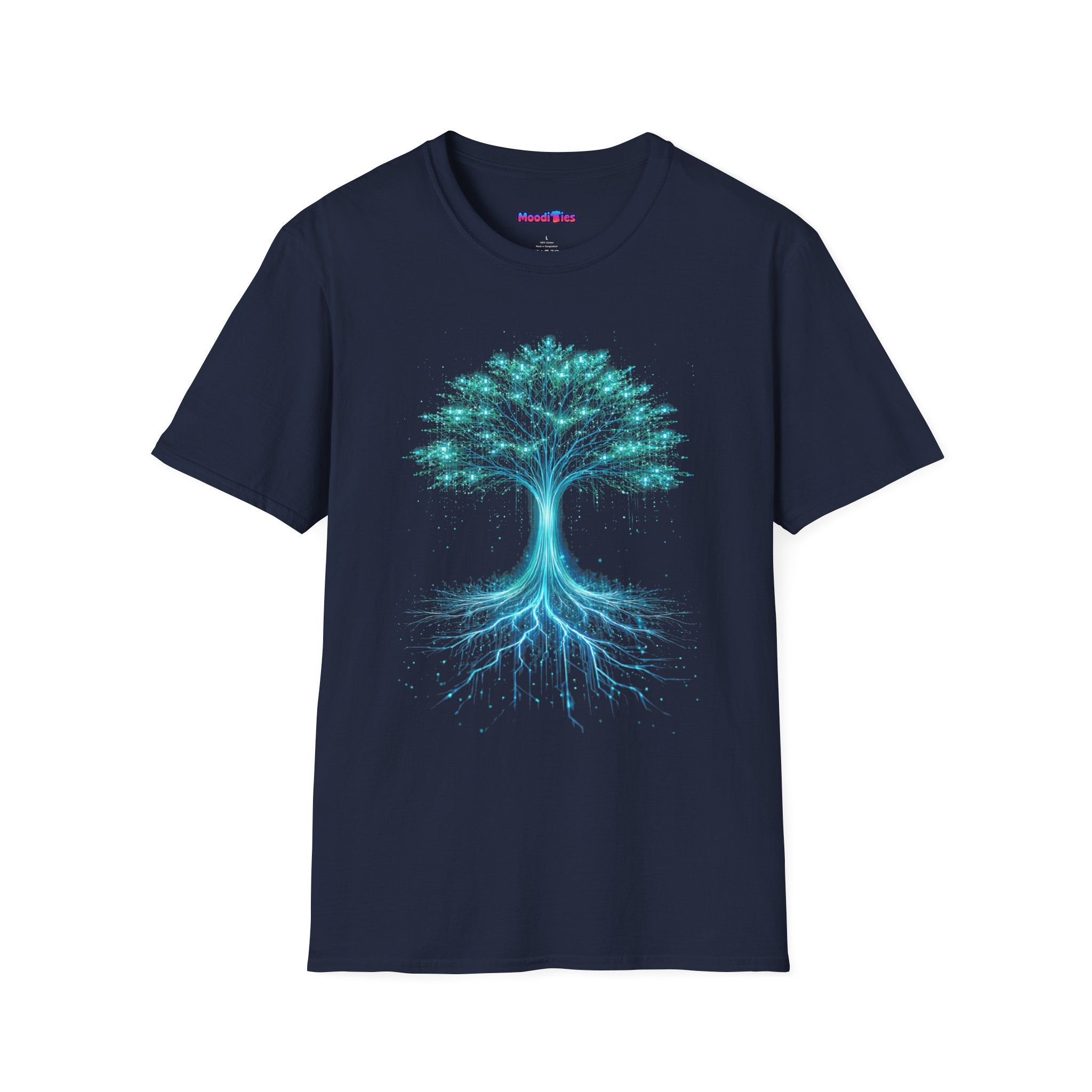 Digital Tree of Life (Blue) Graphic T-Shirt