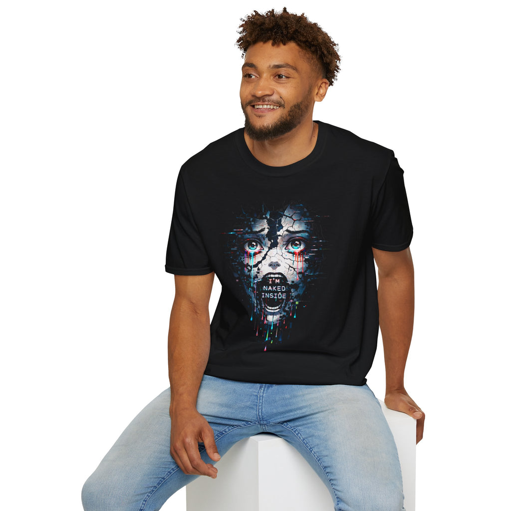 "I'm Naked Inside" Screaming Face T-Shirt