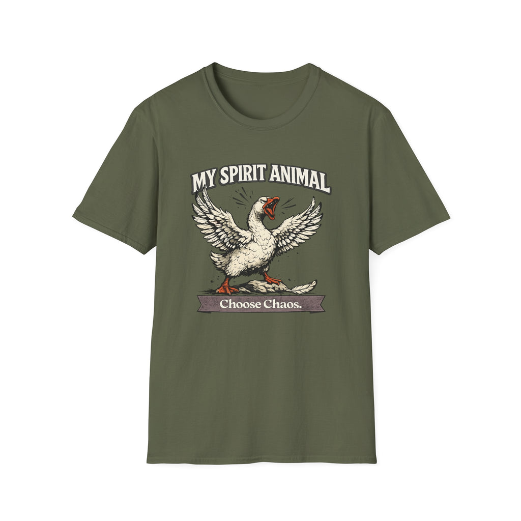 "My Spirit Animal: Goose (Choose Chaos)" T-Shirt