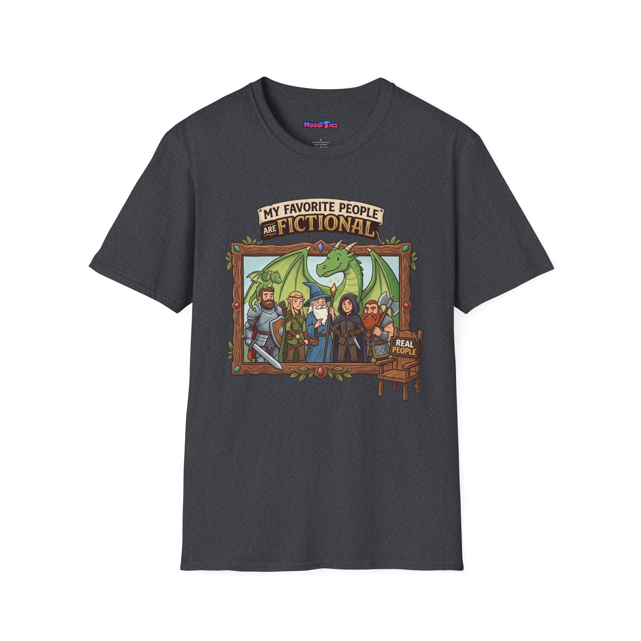 “My Favorite People Are Fictional” Fantasy Characters T-Shirt