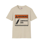 "Warning: Compressed Gas" Warning Sign T-Shirt