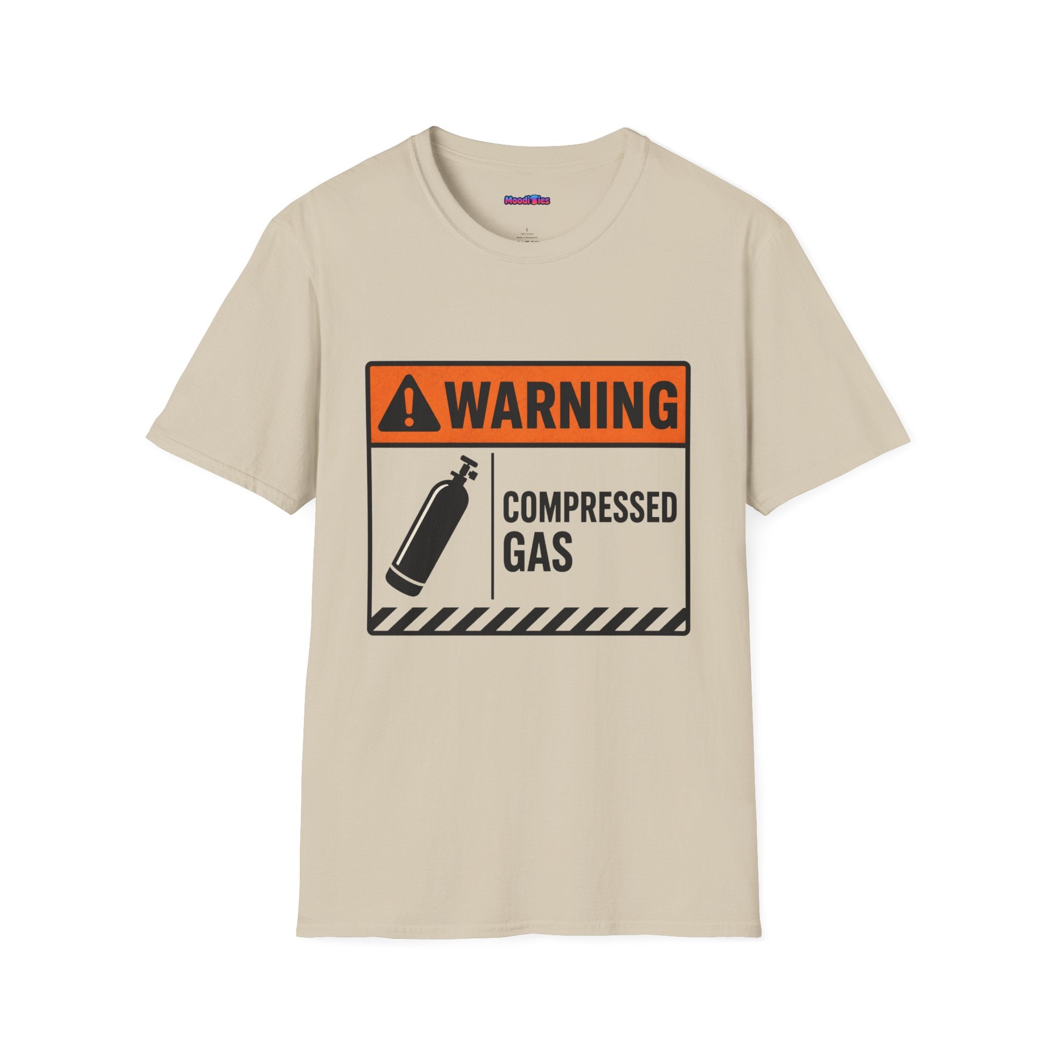 "Warning: Compressed Gas" Warning Sign T-Shirt