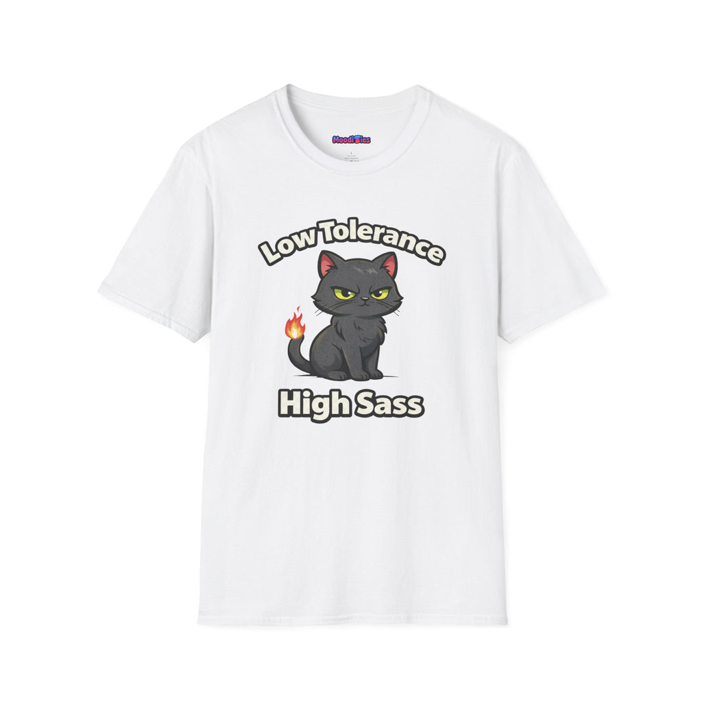 "Low Tolerance, High Sass" Black Cat T-Shirt