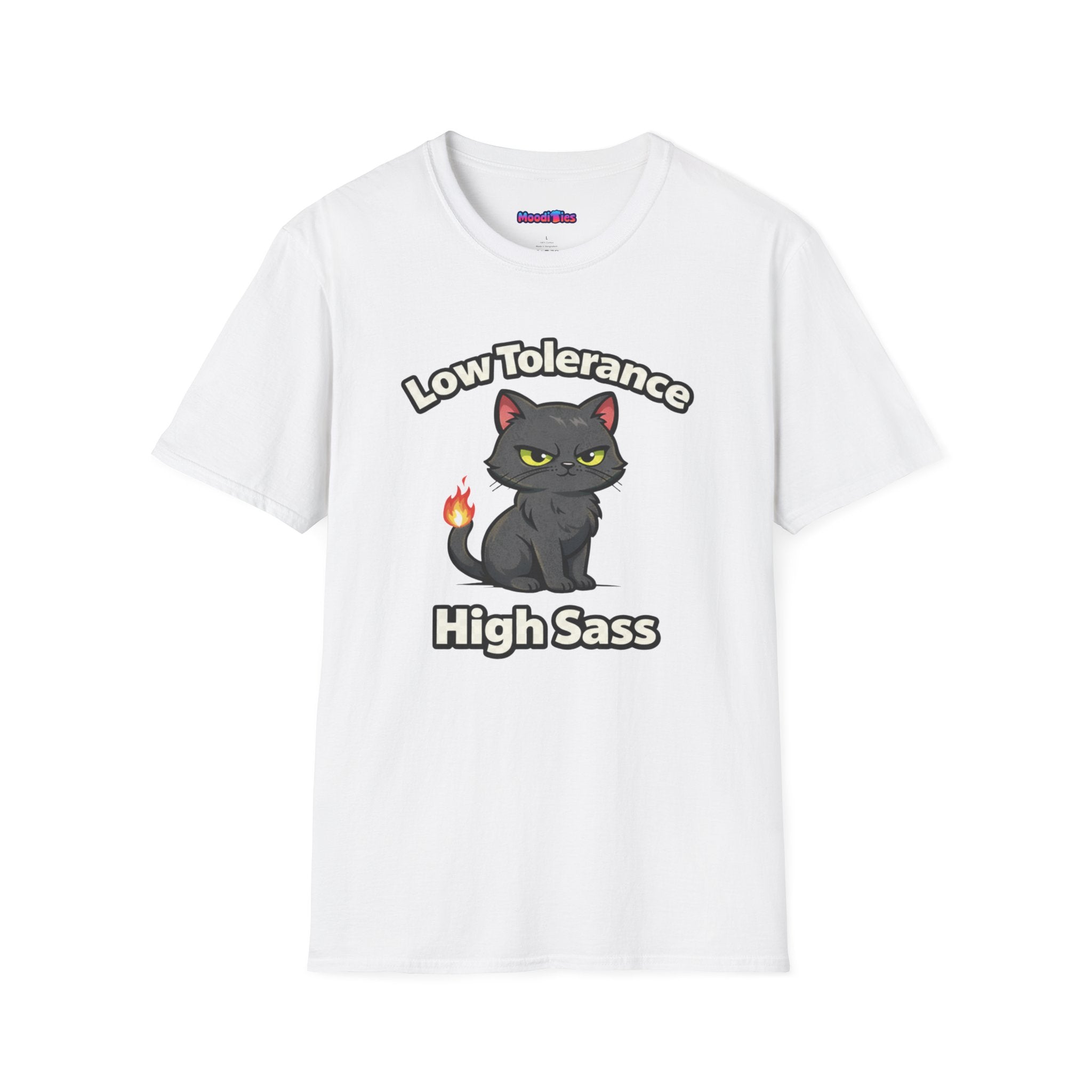 "Low Tolerance, High Sass" Black Cat T-Shirt