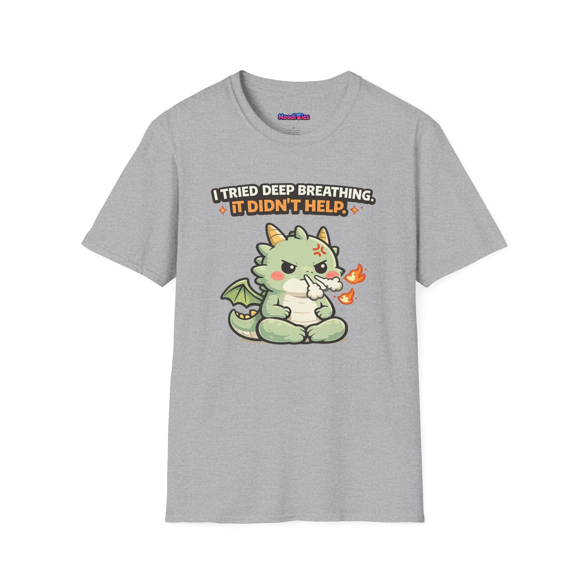 "I Tried Deep Breathing" Snorting Baby Dragon T‑Shirt