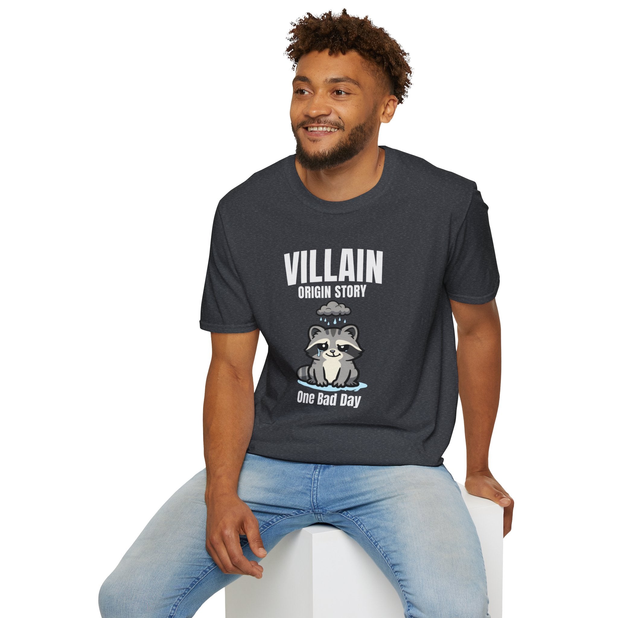 "Villain Origin Story: One Bad Day" Raccoon T-Shirt