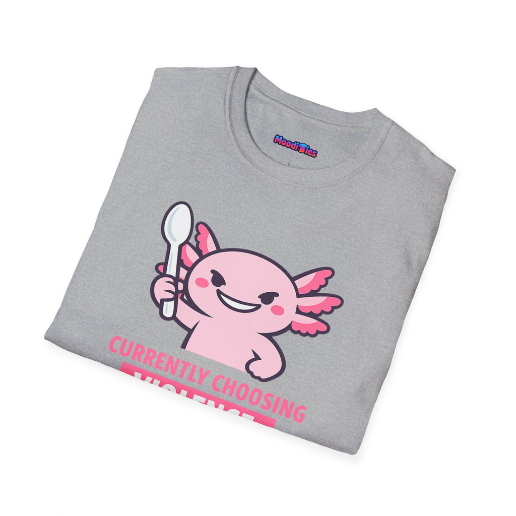 "Currently Choosing Violence" Axolotl T-Shirt