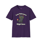 "Low Tolerance, High Sass" Black Cat T-Shirt