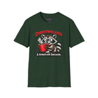 "Overstimulated & Armed with Sarcasm" Raccoon with Coffee T-Shirt