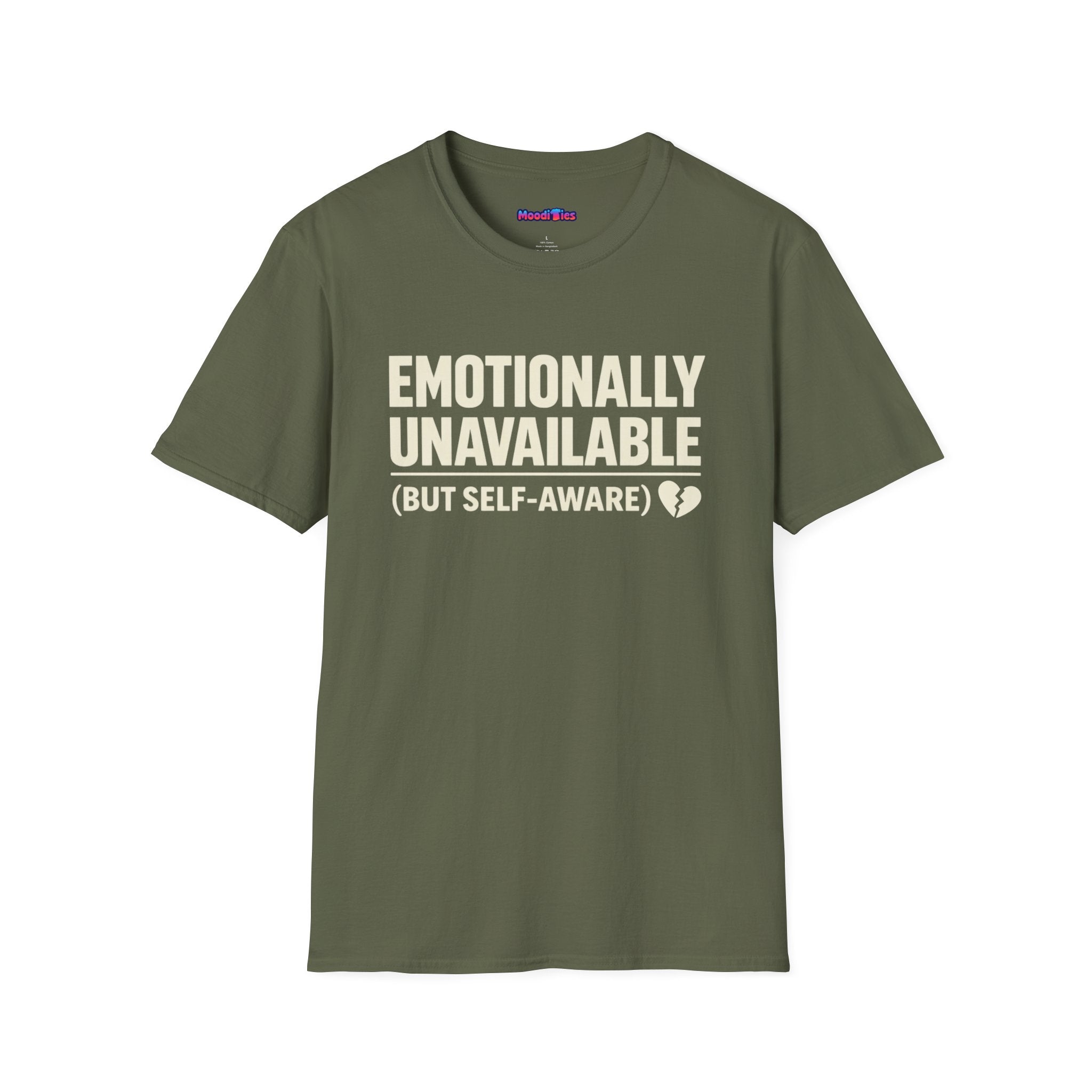 "Emotionally Unavailable (But Self-Aware)" T-Shirt