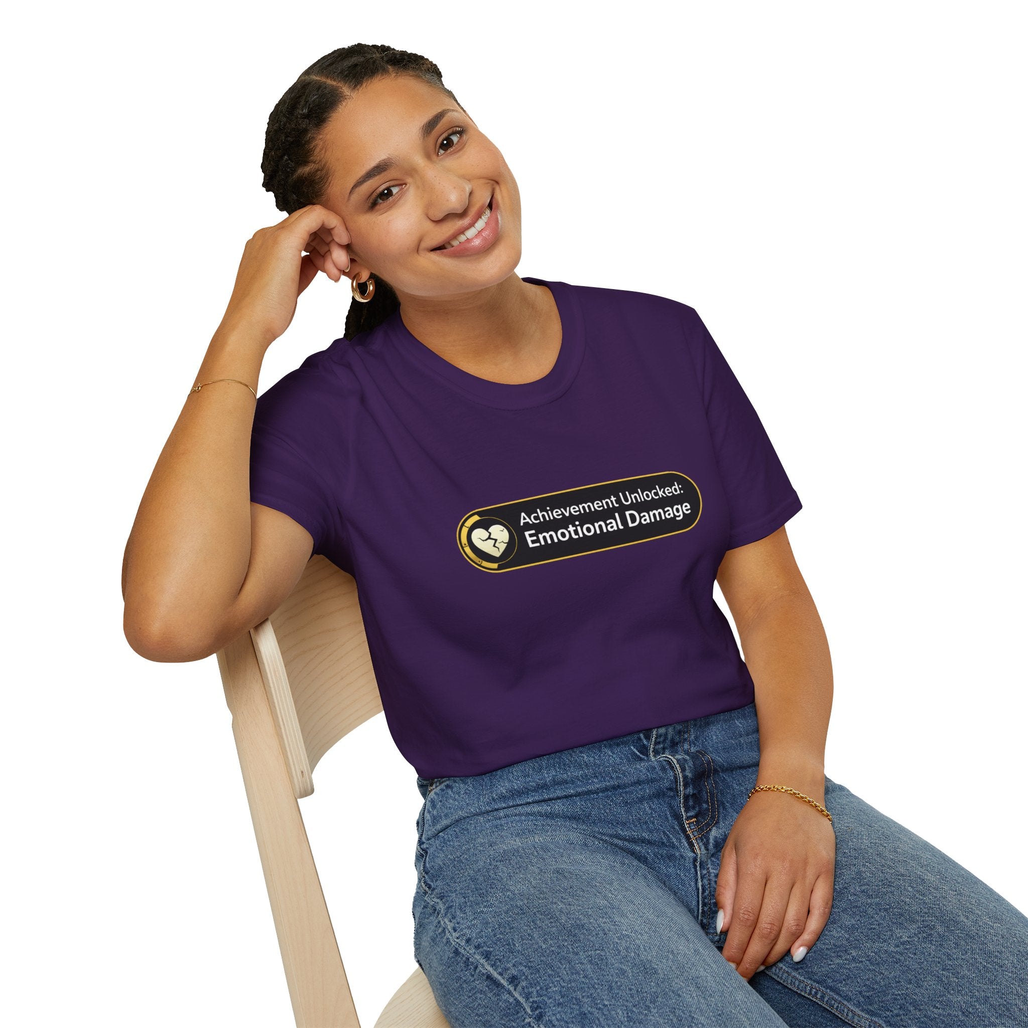 "Achievement Unlocked: Emotional Damage” Funny Graphic T-Shirt