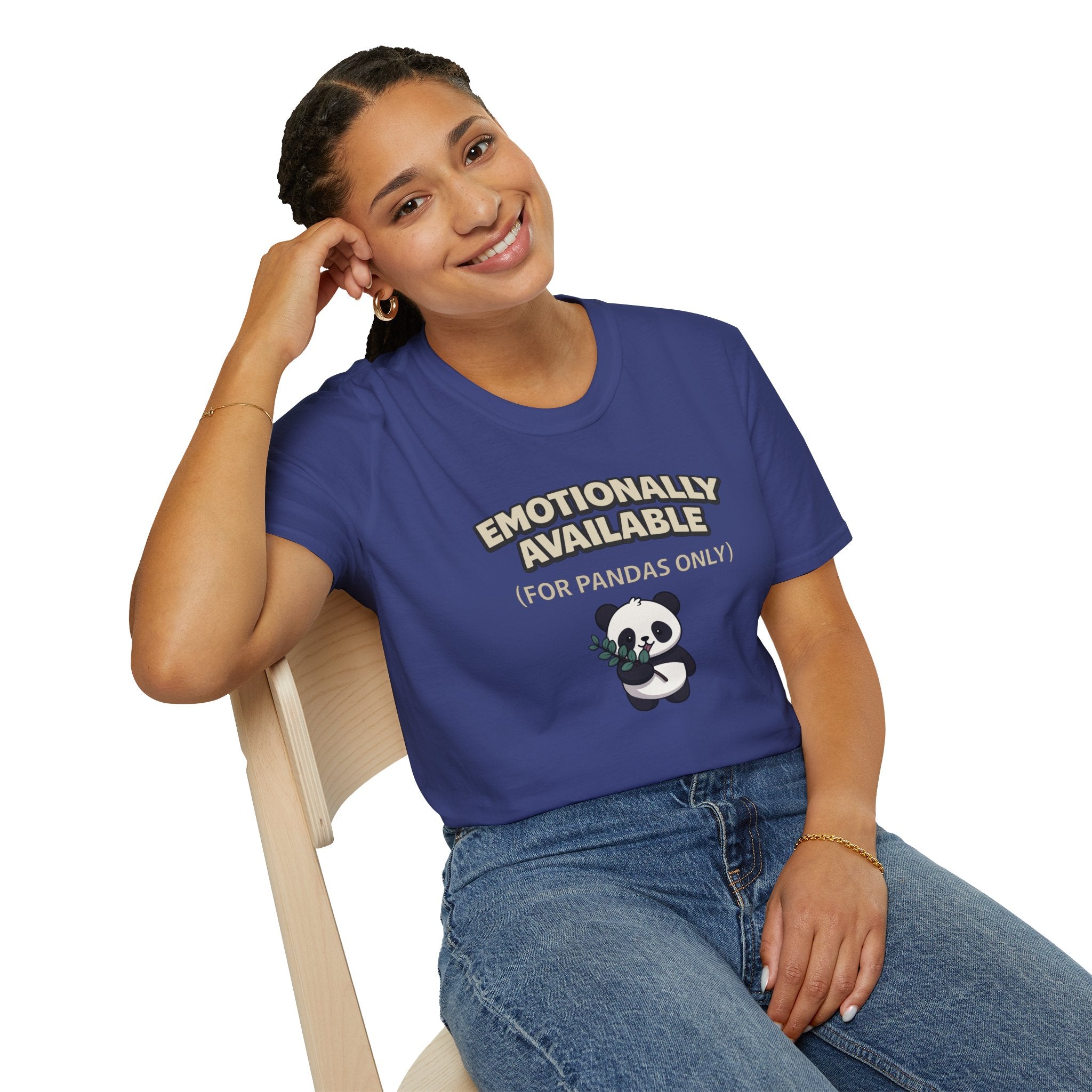 "Emotionally Available (For Pandas Only)" Cute Panda T-Shirt