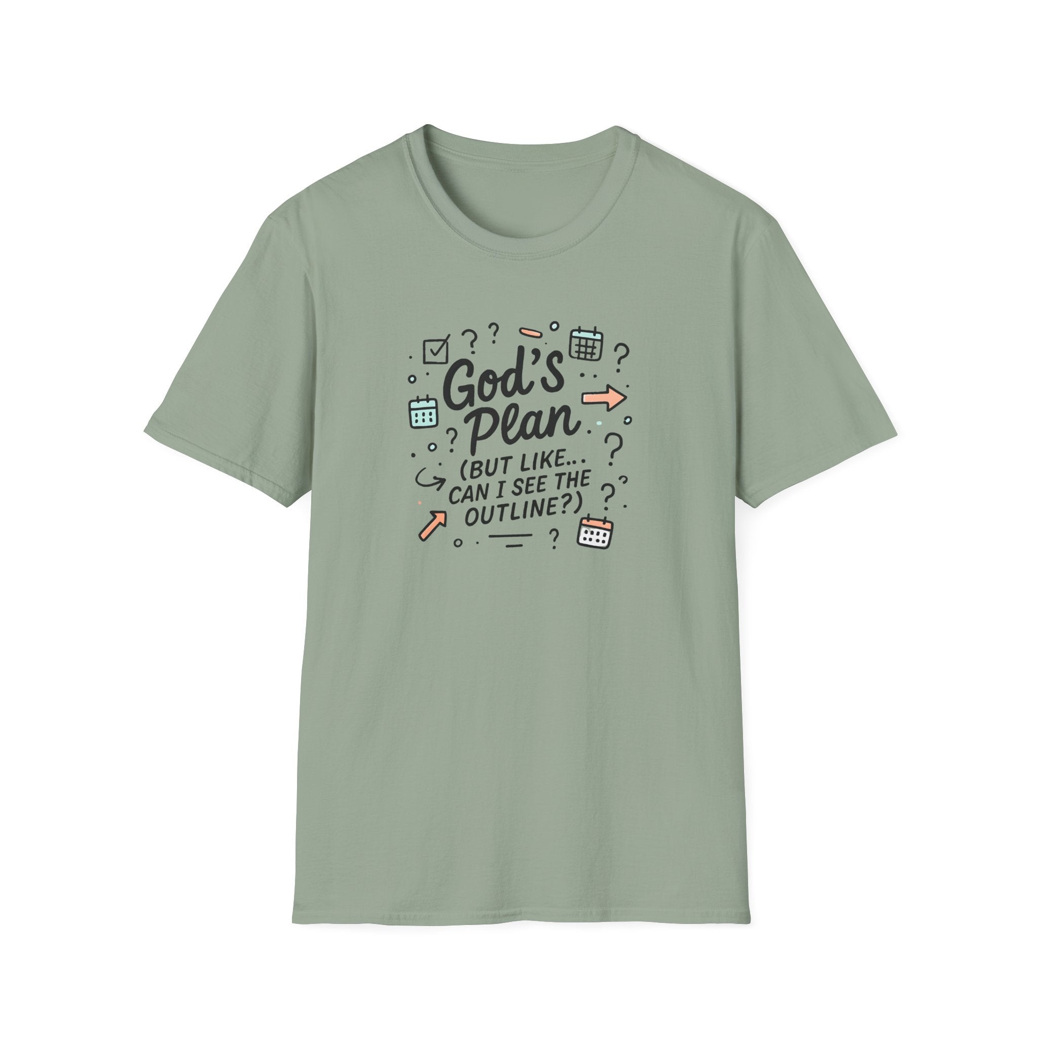 "God's Plan (But Like … Can I See The Outline?)" T-Shirt