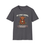 "My Spirit Animal: Highland Cow (Comfort Zone Champion)" T-Shirt