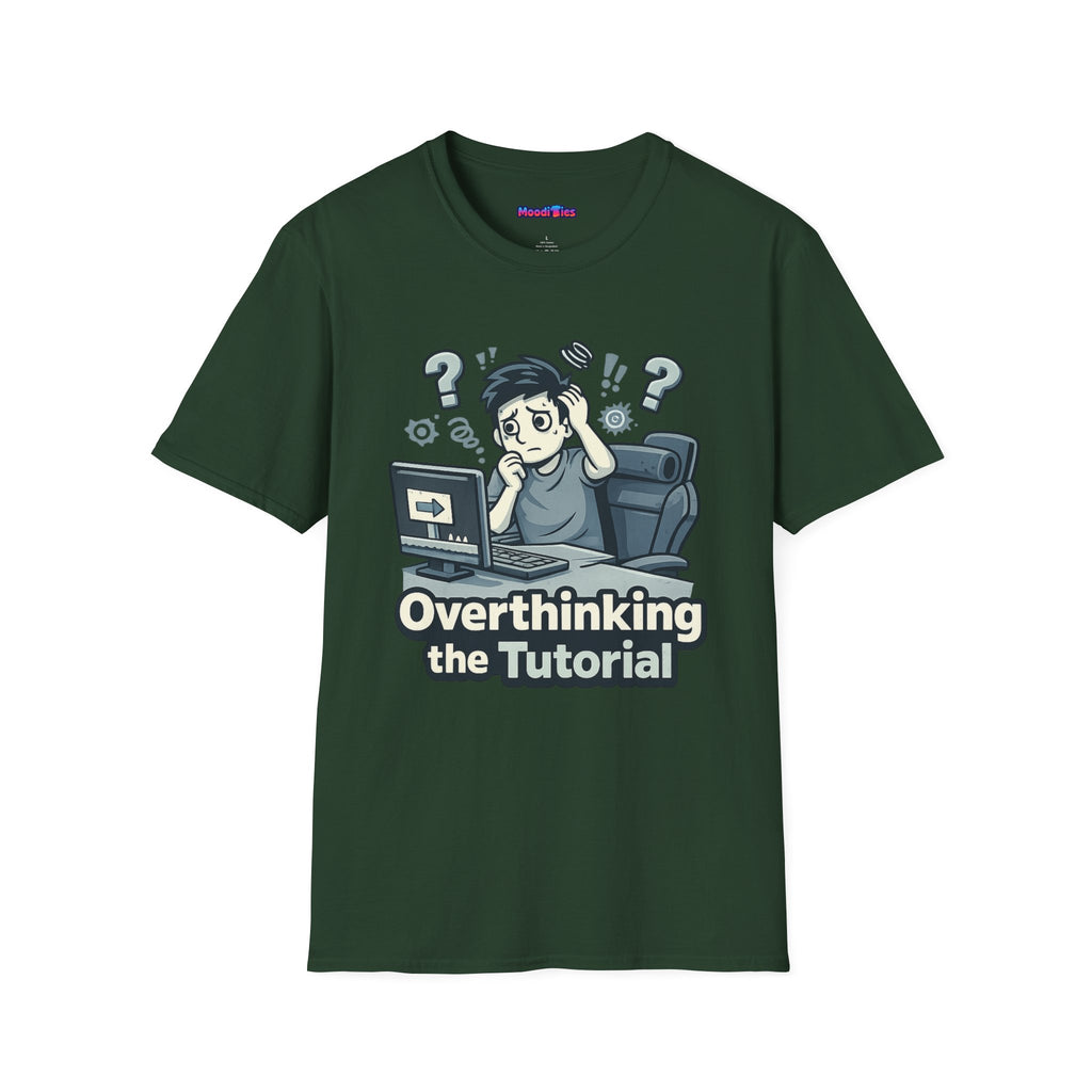 "Overthinking the Tutorial" Gamer Graphic T‑Shirt