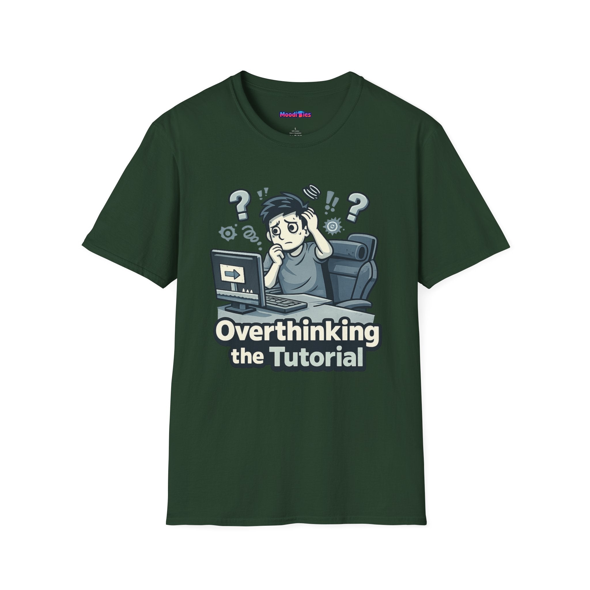 "Overthinking the Tutorial" Gamer Graphic T‑Shirt
