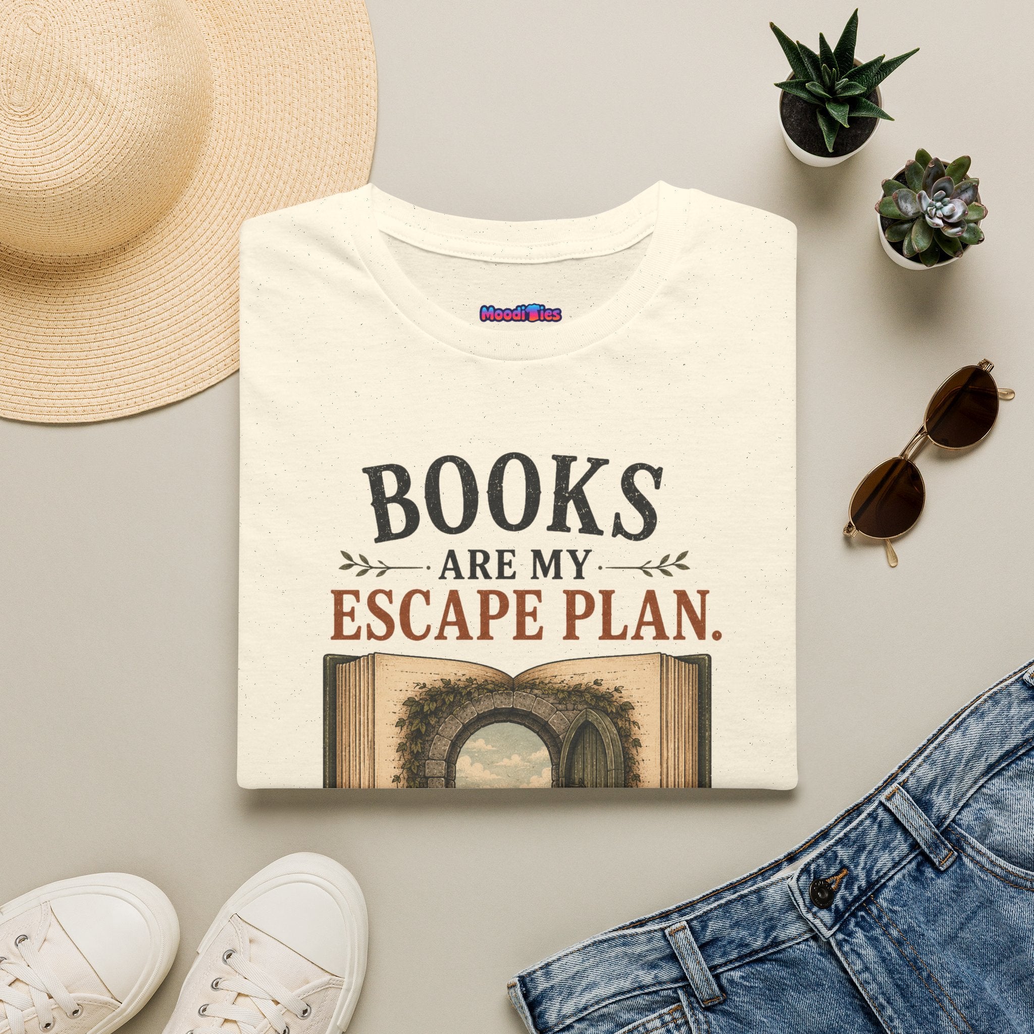 "Books Are My Escape Plan." Book Portal T-Shirt