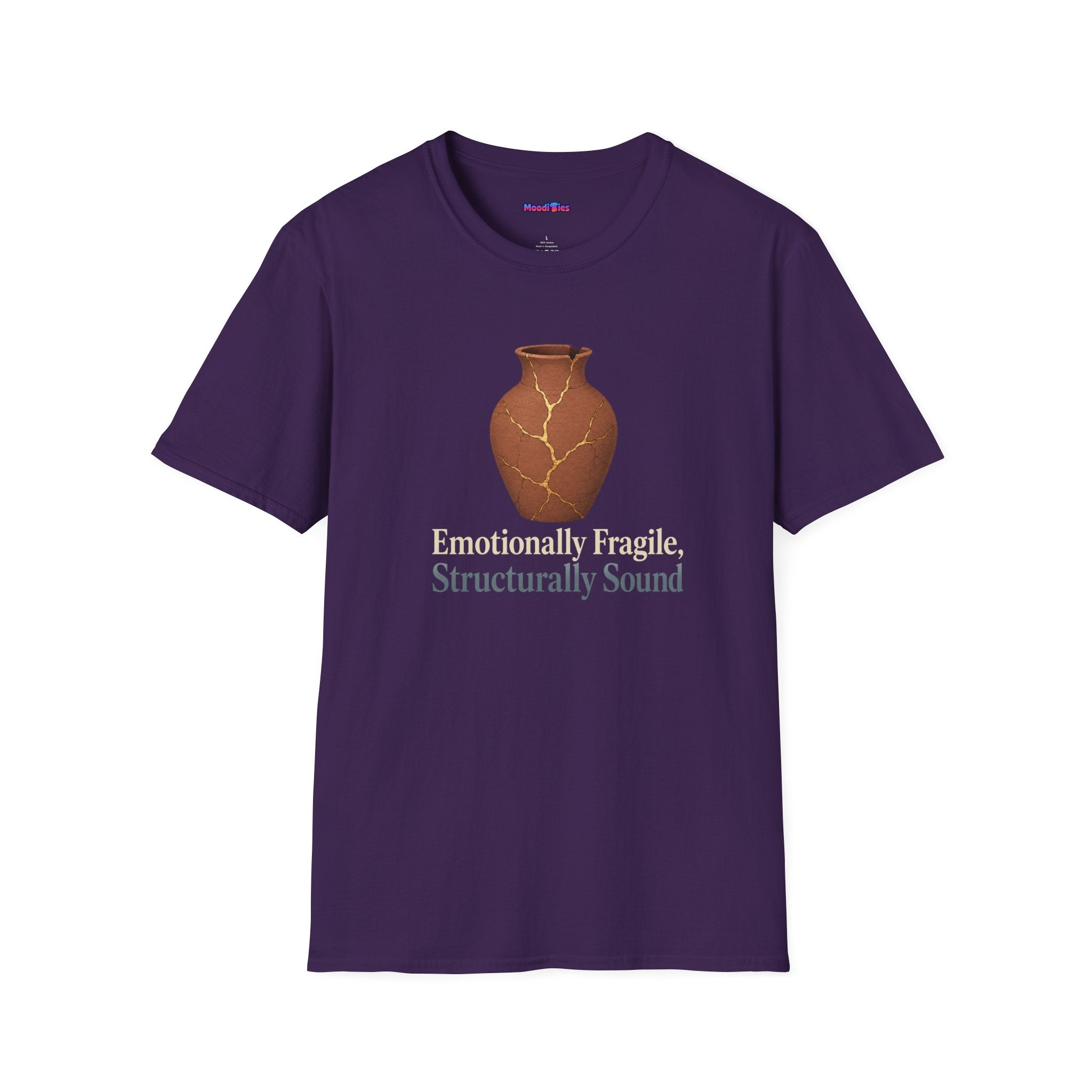 "Emotionally Fragile, Structurally Sound" Kintsugi Vase T-Shirt