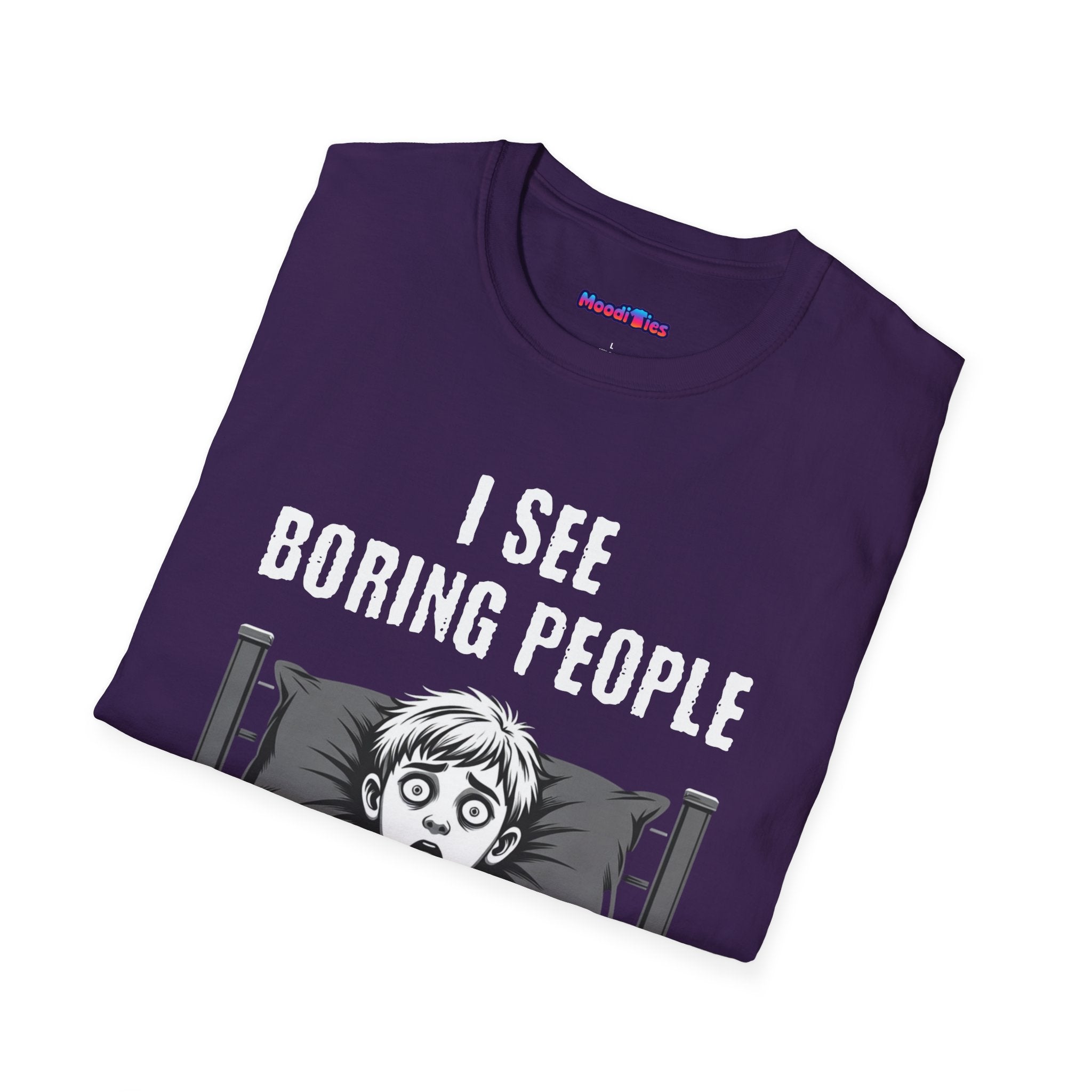 "I See Boring People" Spooked Boy T-Shirt