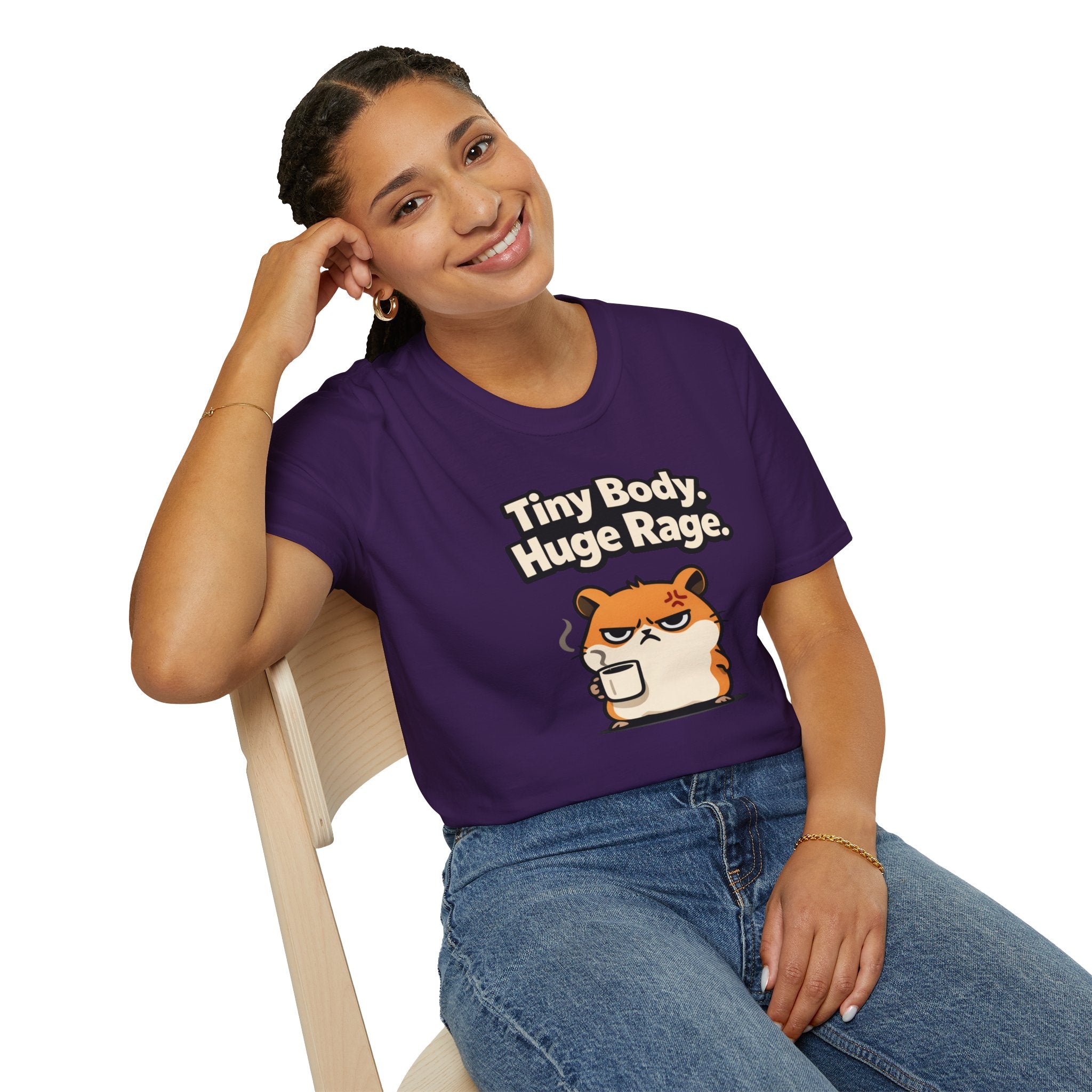 "Tiny Body, Huge Rage." Angry Hamster T-Shirt