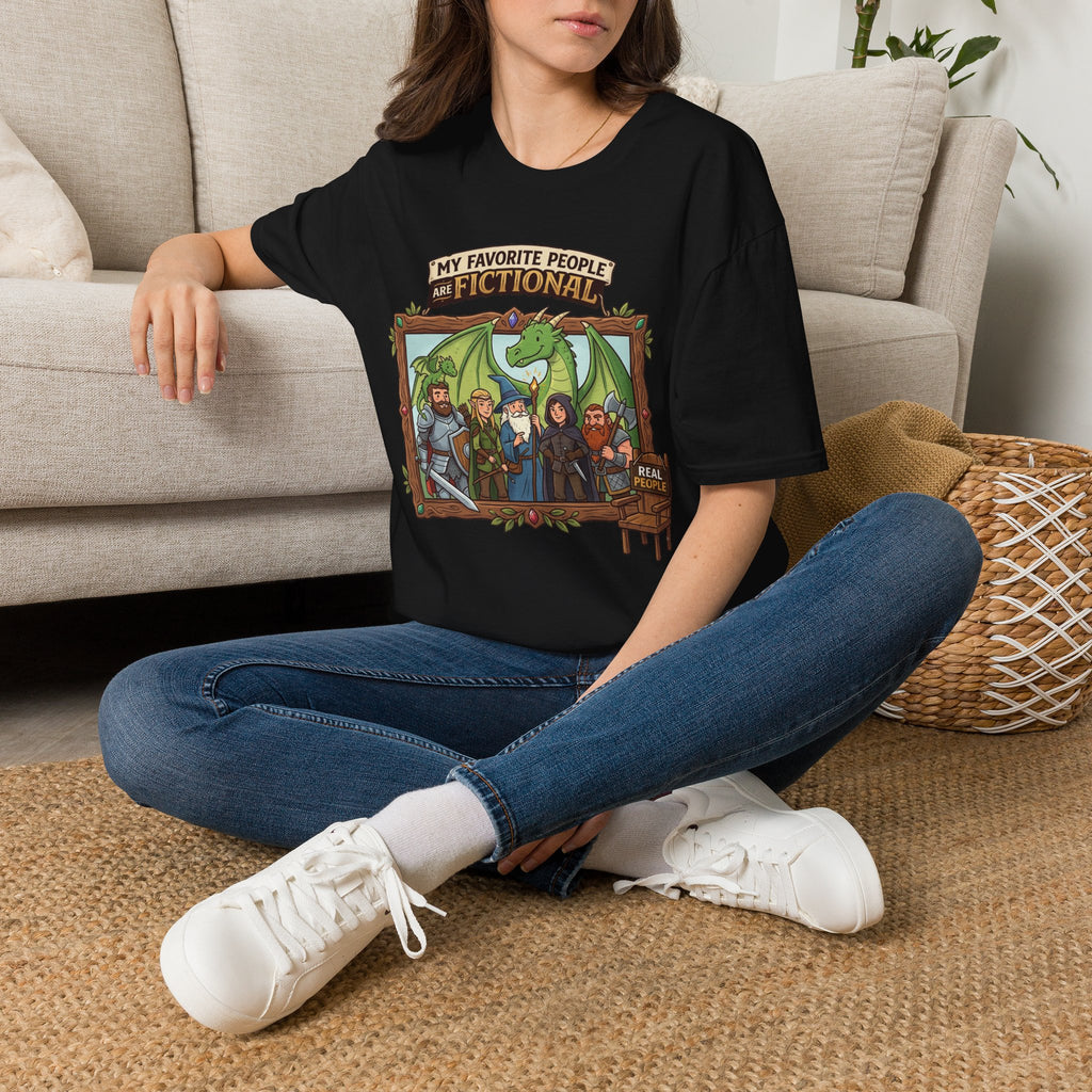 “My Favorite People Are Fictional” Fantasy Characters T-Shirt