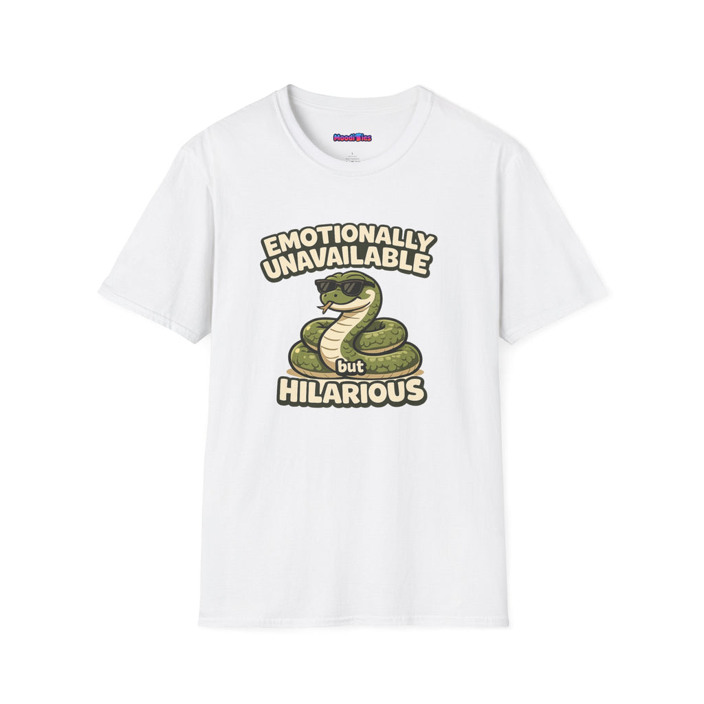 "Emotionally Unavailable But Hilarious" Snake T-Shirt