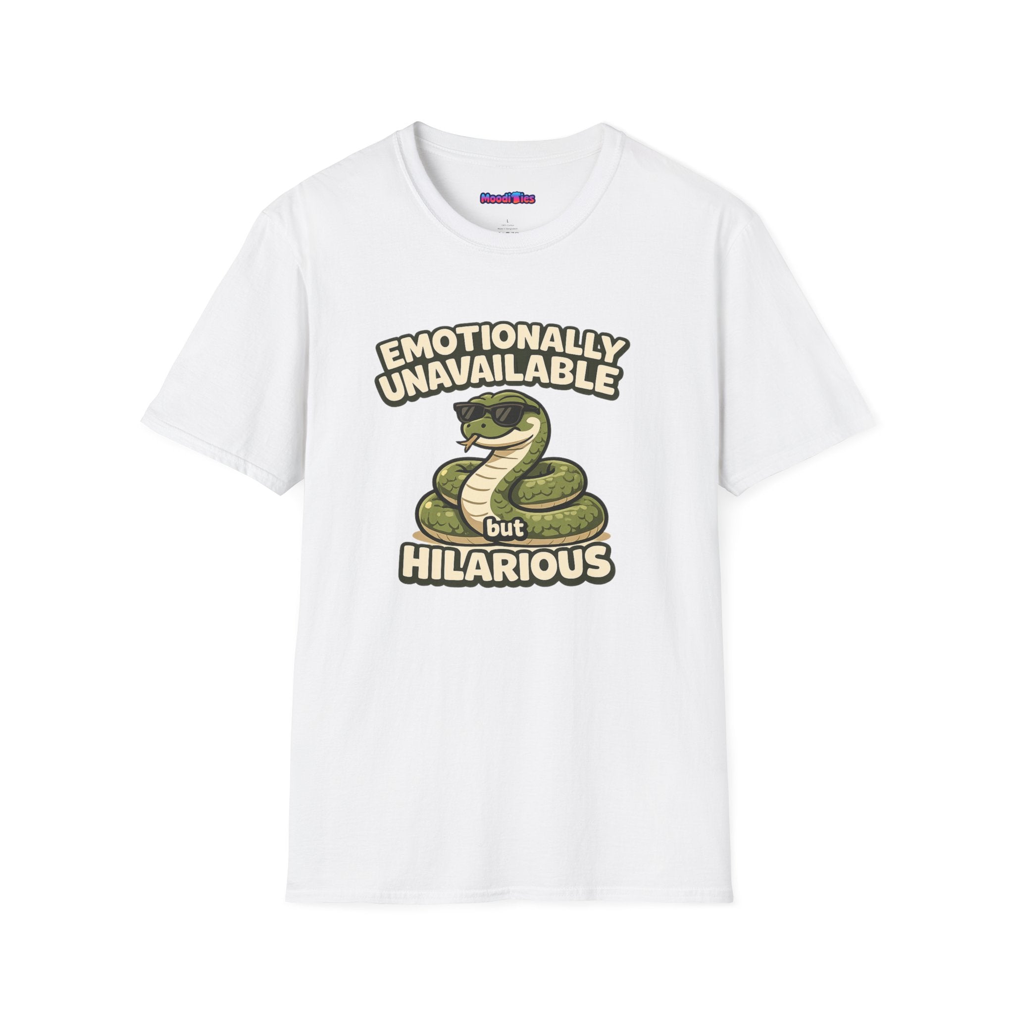"Emotionally Unavailable But Hilarious" Snake T-Shirt