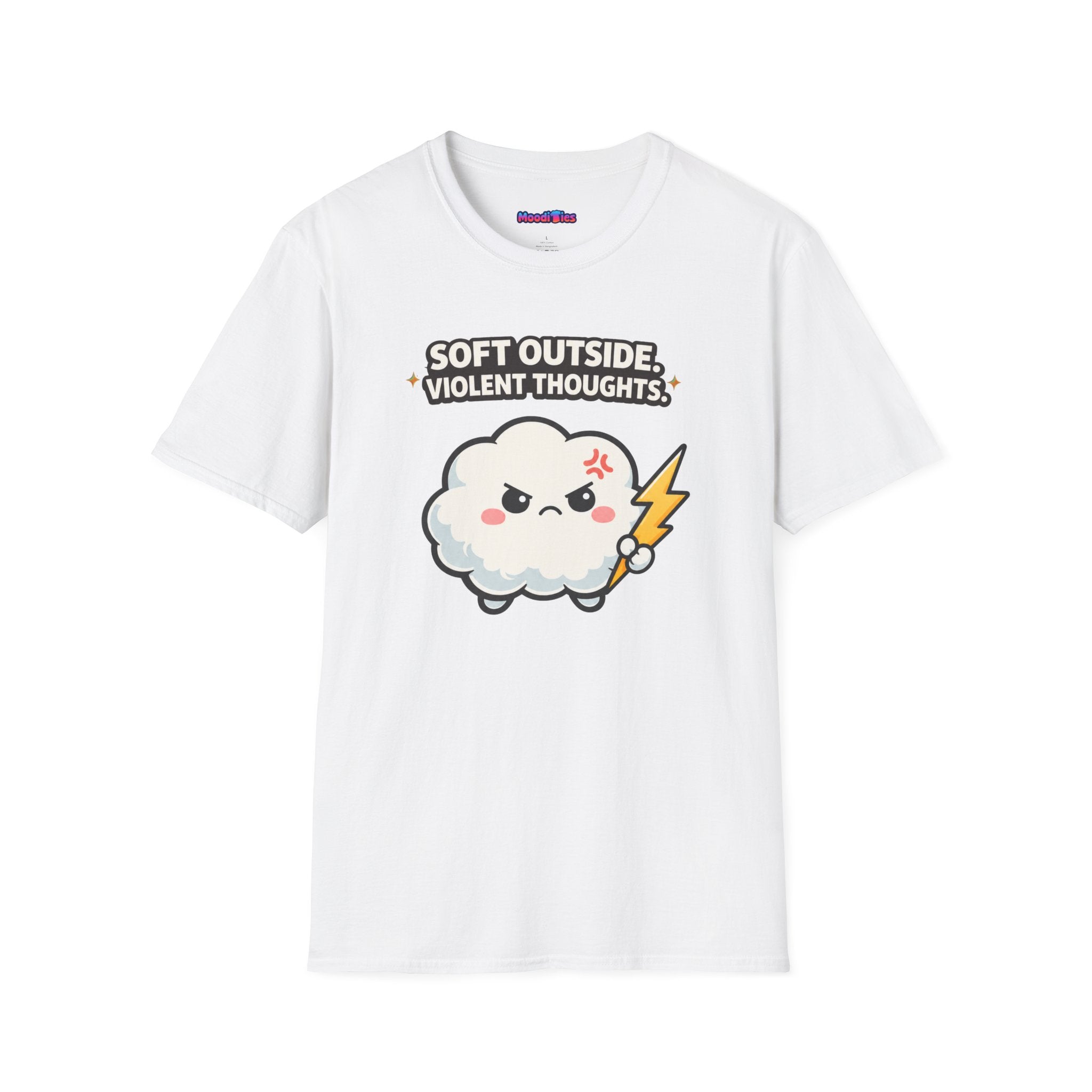 "Soft Outside. Violent Thoughts" Angry Cloud T-Shirt