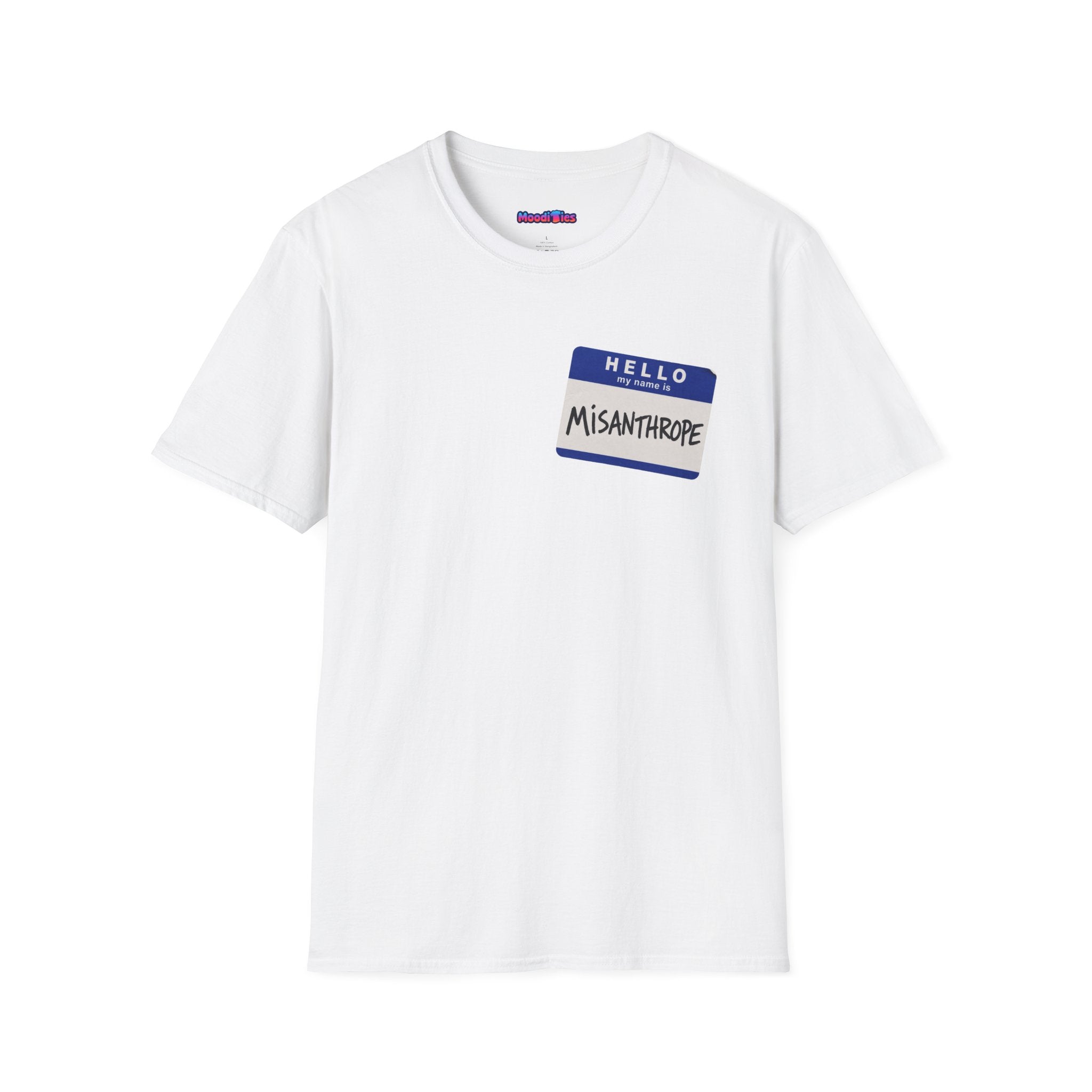 "Hello My Name Is Misanthrope" Name Tag T-Shirt — Funny Introvert Graphic Tee