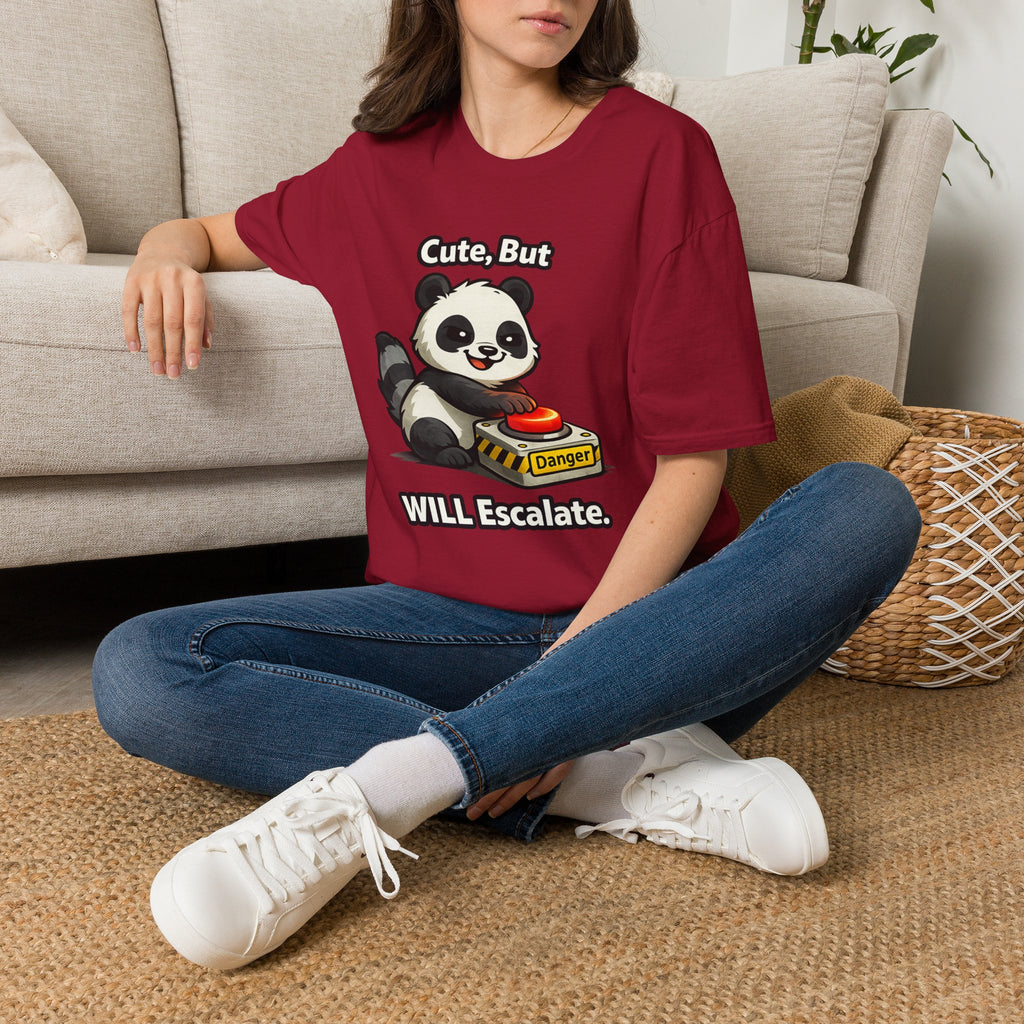 "Cute, But Will Escalate" Danger Panda T-Shirt