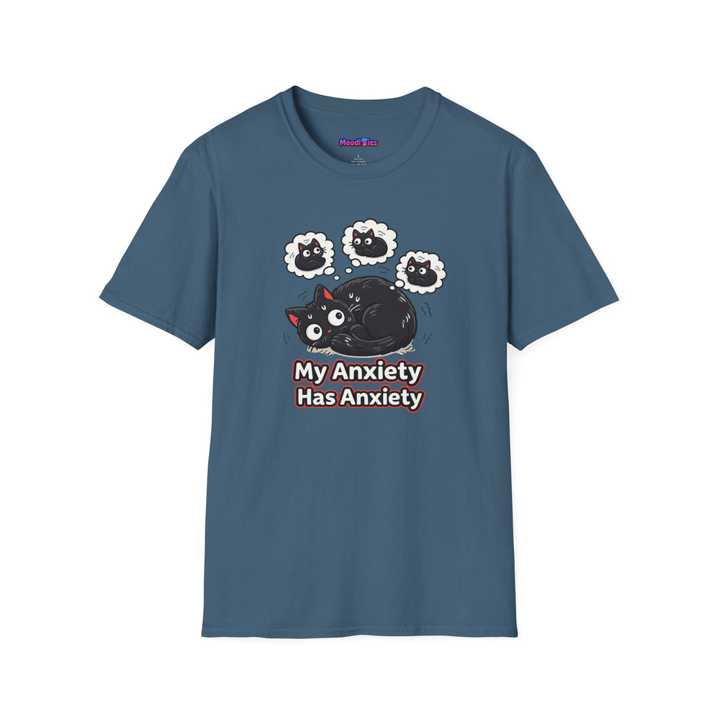"My Anxiety Has Anxiety" Cute Anxiety Cat T-Shirt