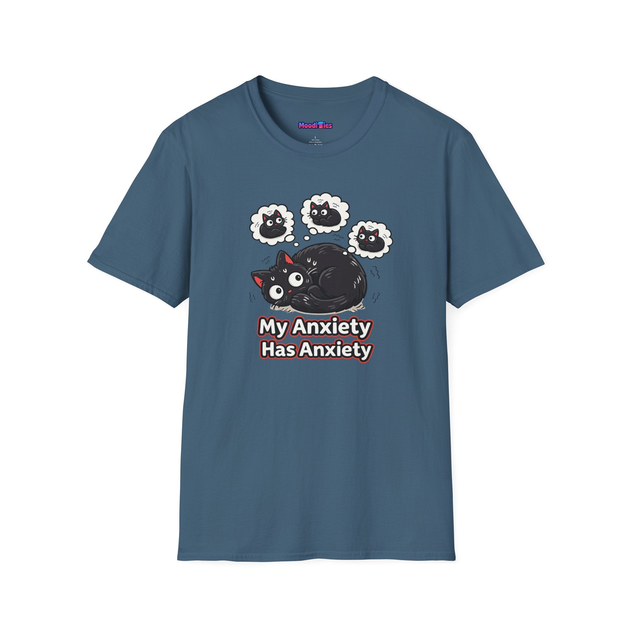 "My Anxiety Has Anxiety" Cute Anxiety Cat T-Shirt