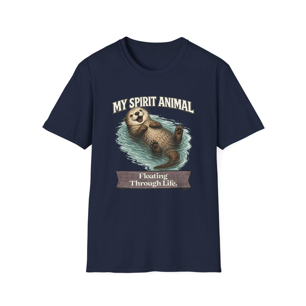 "My Spirit Animal: Otter (Floating Through Life)" T-Shirt