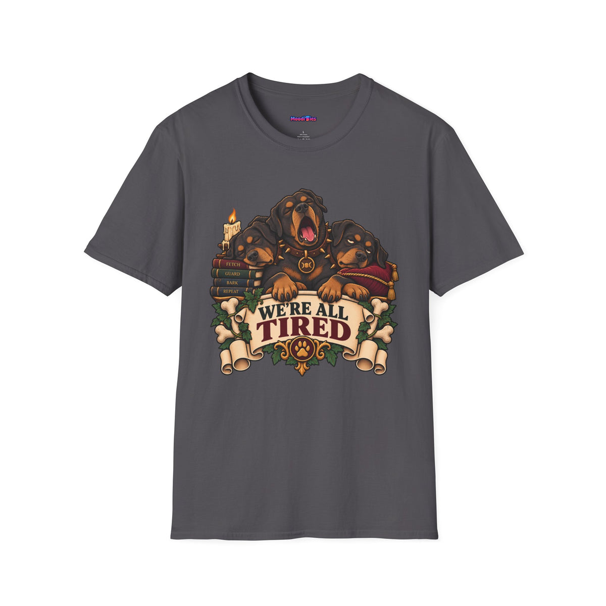 "We're All Tired" Sleepy Cerberus T-Shirt
