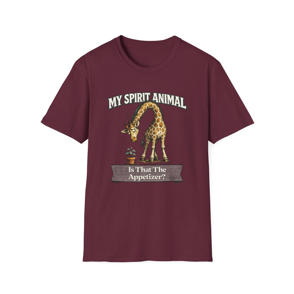 "My Spirit Animal: Giraffe (Is That The Appetizer)" T-Shirt